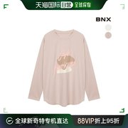 韩国直邮BNX T恤 女式 刻字 印花 长袖T恤