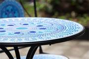 蜜亚花园户外桌椅组合套装折叠便携式露天庭院休闲咖啡厅马赛克椅