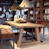 loft实木复古餐桌办公桌，现代简约小户型饭桌美式长方形，会议桌长桌