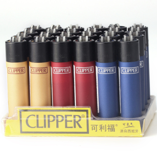 西班牙clipper可利福cp11大号系列，滑砂轮打火机可充气火石整盒装