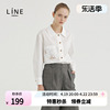 LINE女装基础款衬衫秋季口袋刺绣纯色休闲衬衣NWBLLJ0200