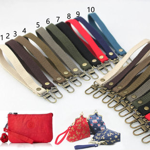 DIY口金包包带子配件12mm宽棉织带帆布手腕手挽拎带古铜小巧时尚