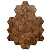 黑胡桃荷叶异形拼花木地板，多层实木复合地板橡木，烟熏木地板地热e0