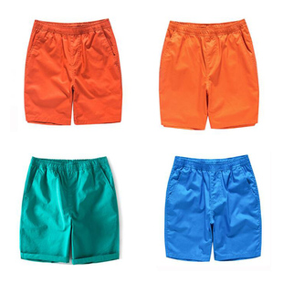 男女夏季新韩版男士糖果色，沙滩裤加肥加大码纯色，彩色五分短裤中裤