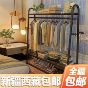 新疆西藏室内简易晾衣架落地式阳台晾衣杆卧室立式挂衣架家用