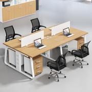 职员办公桌简约现代办公室工位电脑屏风，卡座6四4人位办公桌椅组合