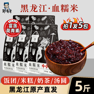 5斤正宗东北血糯米紫米新米包粽子饭团奶茶店专用黑糯米杂粮