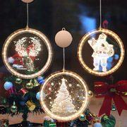 圣诞跨境灯串3d挂灯led灯铃铛，雪花麋鹿装饰彩灯电池灯橱窗装饰