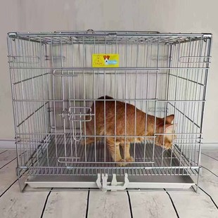乐佳狗笼中小型犬带厕所加粗宠物，笼室内便携折叠小兔笼鸡笼猫笼子