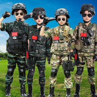 儿童迷彩服套装男女军训服短袖长袖小学生，特种兵夏令营户外拓展服