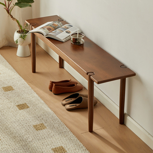 实木长条凳现代简约客厅餐桌，凳卧室床尾凳换鞋凳家用木板凳长凳子