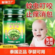 泰国青草膏清凉油金卧儿童佛驱蚊止痒消包婴儿药膏