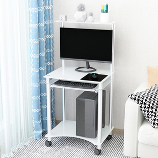 小户型钢化玻璃电脑桌台式家用现代简约学生写字台可移动书桌60cm