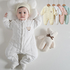 婴儿冬季连体衣男女童，纯棉棉服套装宝宝，冬款保暖哈衣外出夹棉爬服