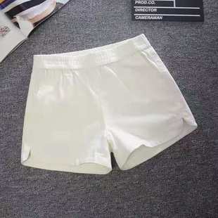 棉麻非常短的短裤，女运动显瘦夏季遮肚2023夏装薄麻料大码白色