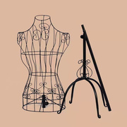 网红欧式铁艺模特架女道具婚纱拍摄服装架全身半身女挂衣架展示架