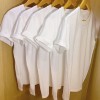 日本夏季重磅厚实纯色圆领，纯棉t恤白色，打底衫短袖男女情侣半袖tee