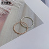 999纯银戒指女ins潮小众设计高级时尚个性食指指环尾戒素圈玫瑰金