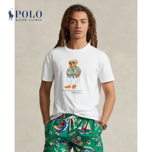 Ralph Lauren/拉夫劳伦男装 24年春经典版Polo Bear棉T恤RL18201