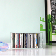 透明亚克力cd音乐专辑，光碟整理盒光盘盒碟片，无盖大容量桌面收纳盒