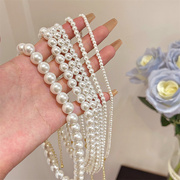 高级感玻璃珍珠项链女轻奢，百搭小米粒，串珠颈链锁骨链配饰