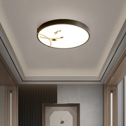 新中式吸顶灯全铜超薄客厅卧室圆形，灯禅意简约中国风轻奢简约灯饰