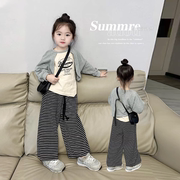 女童休闲套装春装儿童韩版时髦女宝宝洋气春秋卫衣长裤两件套重装
