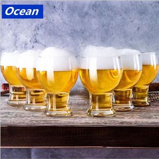 泰国Ocean巴伐利亚创意餐厅啤酒杯455ml无铅玻璃杯饮料果汁奶昔杯