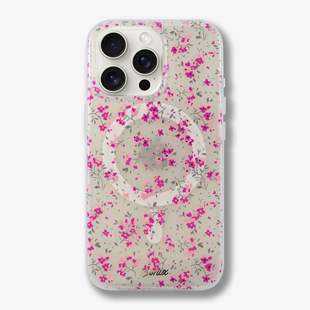 sonix粉色小碎花适用苹果iphone15pro，max磁吸手机壳magsafe美国潮牌复古风美式田园小众高级感保护套