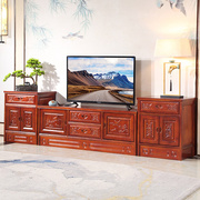 高档实木电视柜中式客厅茶几组合现代家具储物电视机柜香樟木仿古