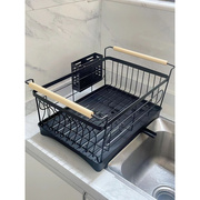厨房沥水碗架家用不生锈碗筷整理架落地碗碟，收纳架手提水槽置物架
