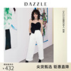 刘雯同款dazzle地素奥莱白色，宽松阔腿直筒，休闲裤女2d2q4151b