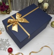 藏蓝色特大盒生日礼物盒外套毛衣鞋盒包装盒围巾西装运动鞋盒