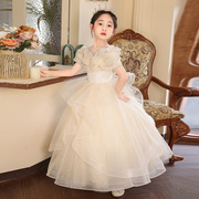 12岁女孩花童礼服主持女大童高级感公主裙钢琴演奏晚礼服参加婚礼