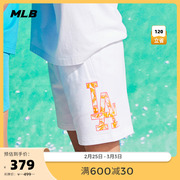 MLB 男女情侣短裤22年荧光色LOGO印花运动休闲潮流夏季SPN01