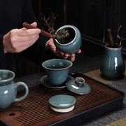 哥窑功夫茶具套装家用轻奢高档办公室中式整套陶瓷茶杯泡茶壶专用