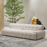 意式极简罗奇堡布艺沙发现代简约大小户型客厅写意空间设计师沙发
