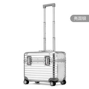 全铝镁合金摄影拉杆箱上翻盖20寸相j机箱横版，机长箱男登机行李