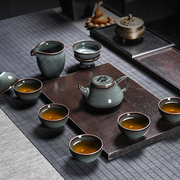 青瓷功夫茶具套装泡茶三才盖碗茶杯茶壶整套龙泉冰裂陶瓷复古家用