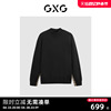 gxg男装商场同款黑色，全羊毛高领毛衫，2023年冬季gex11028194