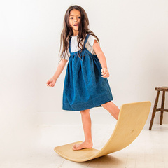 儿童平衡板双人弯曲板宝宝室内木制感统训练聪明板家用跷跷板玩具