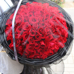 99朵红玫瑰鲜花速递同城，送女友生日上海广州北京深圳杭州宁波