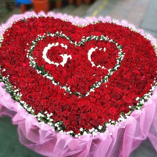 999520朵玫瑰花束花结婚表白爱心花束生日鲜花送礼仪式感爱情