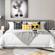 儿童房样板间床品现代卡通男孩儿，房米奇黄黑色(黄黑色)展厅样板房床上用品