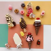 夏日冰淇淋棒冰冰箱贴 可爱儿童厨房装饰可爱多磁性贴吸铁石磁铁