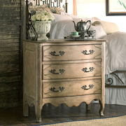 美式乡村实木斗柜，卧室法式复古储物柜收纳柜，带抽屉床头柜定制柜子