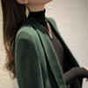 墨绿色西装外套女秋装，2022高端气质百搭羊毛，西服上衣宽松显瘦