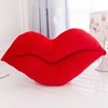 性感红唇大嘴唇抱枕靠垫可爱创意新奇毛绒玩具纯色情人节礼物logo