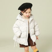 儿童女童加厚中长款羽绒服23冬季宝宝羽绒服洋气，保暖加厚外套
