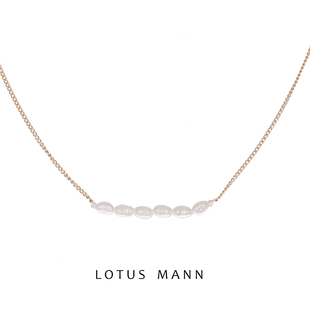 路塔斯曼迷你愿望简约淡水，珍珠14k包金项链女日式轻奢小众设计
